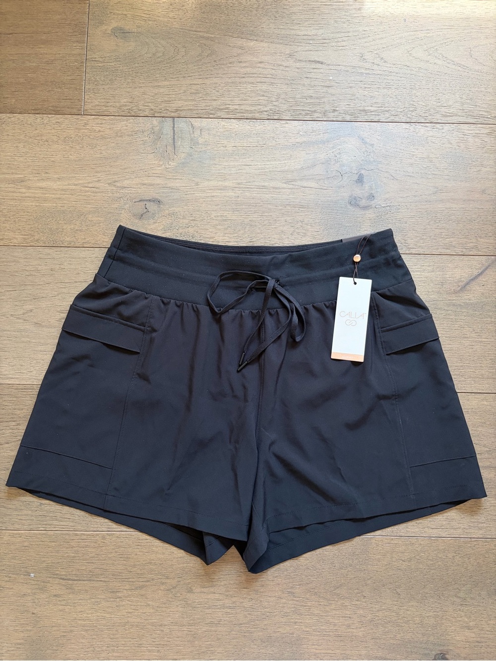 Calia Black Athletic Drawstring Shorts